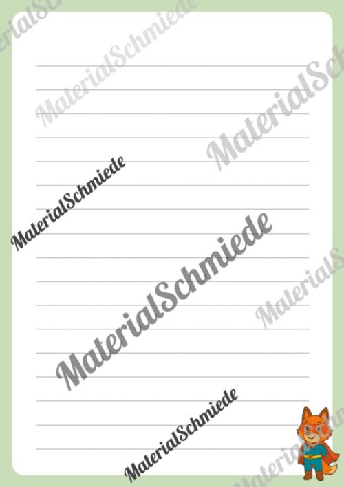 Briefpapier für die Fuchsklasse (Arbeitsblatt 04)