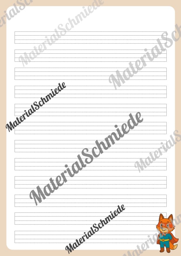 Briefpapier für die Fuchsklasse (Arbeitsblatt 05)