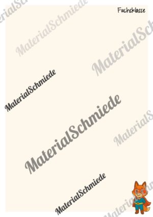 Briefpapier für die Fuchsklasse (Arbeitsblatt 06)