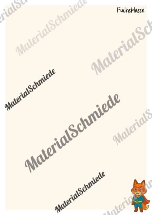 Briefpapier für die Fuchsklasse (Arbeitsblatt 06)