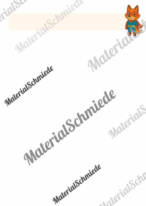Briefpapier für die Fuchsklasse (Arbeitsblatt 07)