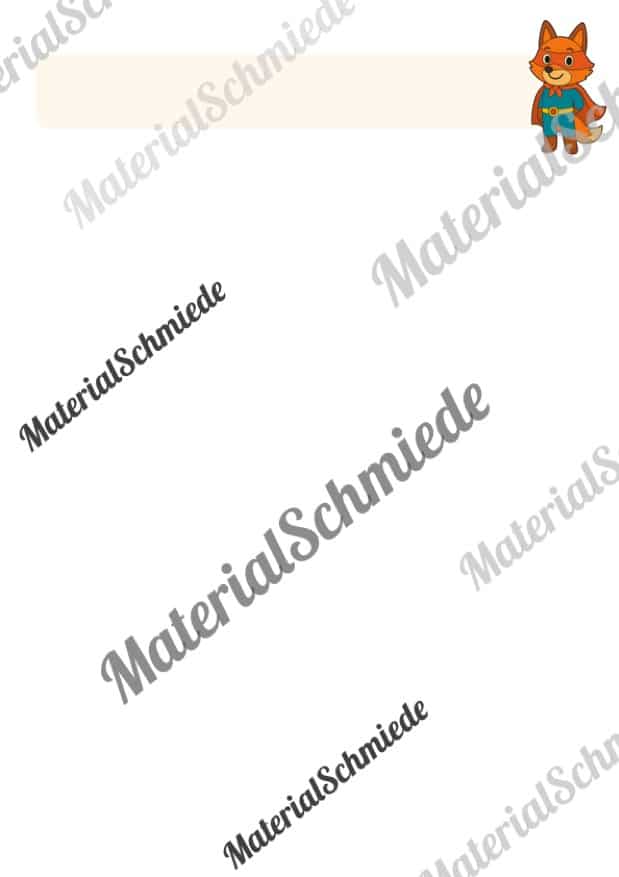 Briefpapier für die Fuchsklasse (Arbeitsblatt 07)