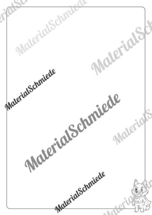 Briefpapier für die Fuchsklasse (Arbeitsblatt 10)