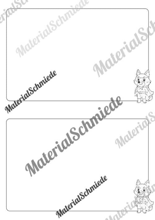 Briefpapier für die Fuchsklasse (Arbeitsblatt 11)