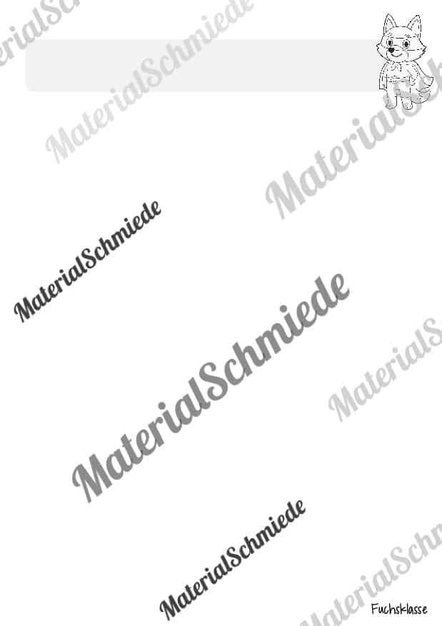 Briefpapier für die Fuchsklasse (Arbeitsblatt 12)