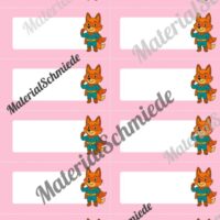 Etiketten für die Fuchsklasse (Arbeitsblatt 03)