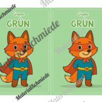 Gruppenschilder für die Fuchsklasse (Arbeitsblatt 02)