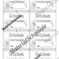 Gutscheine für die Fuchsklasse (Arbeitsblatt 05)