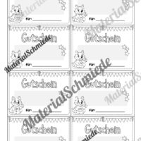Gutscheine für die Fuchsklasse (Arbeitsblatt 06)