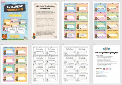 Gutscheine für die Fuchsklasse (Überblick)