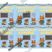 Begrüßungs-Kärtchen für die Fuchsklasse (Arbeitsblatt 06)