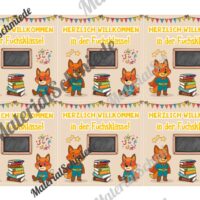 Begrüßungs-Kärtchen für die Fuchsklasse (Arbeitsblatt 07)