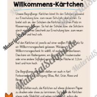 Geschenk-Kärtchen für die Fuchsklasse (Arbeitsblatt 01)