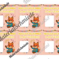 Geschenk-Kärtchen für die Fuchsklasse (Arbeitsblatt 03)