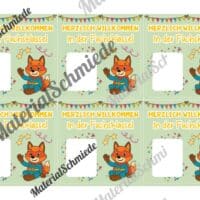 Geschenk-Kärtchen für die Fuchsklasse (Arbeitsblatt 04)