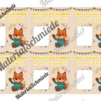 Geschenk-Kärtchen für die Fuchsklasse (Arbeitsblatt 06)