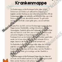 Krankenmappe für die Fuchsklasse (Arbeitsblatt 01)
