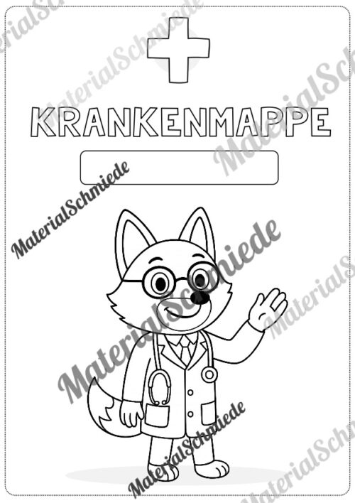 Krankenmappe für die Fuchsklasse (Arbeitsblatt 06)