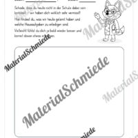 Krankenmappe für die Fuchsklasse (Arbeitsblatt 13)