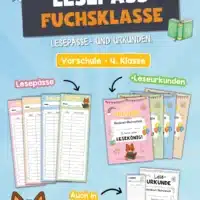 Lesepass & Leseurkunde für die Fuchsklasse