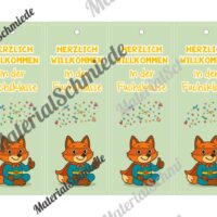 Lesezeichen für die Fuchsklasse (Arbeitsblatt 04)