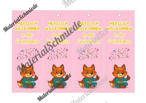 Lesezeichen für die Fuchsklasse (Arbeitsblatt 05)