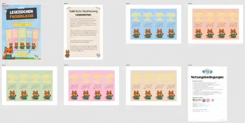 Lesezeichen für die Fuchsklasse (Überblick)