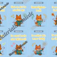 Lobkärtchen für die Fuchsklasse (Arbeitsblatt 03)