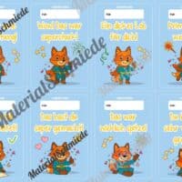 Lobkärtchen für die Fuchsklasse (Arbeitsblatt 04)