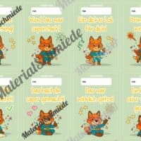 Lobkärtchen für die Fuchsklasse (Arbeitsblatt 07)