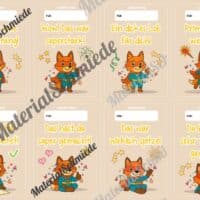 Lobkärtchen für die Fuchsklasse (Arbeitsblatt 08)