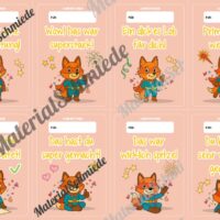 Lobkärtchen für die Fuchsklasse (Arbeitsblatt 09)