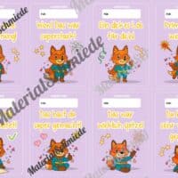 Lobkärtchen für die Fuchsklasse (Arbeitsblatt 10)