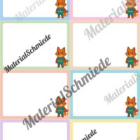 Mitteilungskarten für die Fuchsklasse (Arbeitsblatt 02)