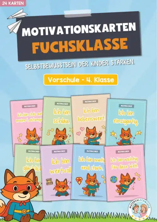 24 Motivationskarten für die Fuchsklasse