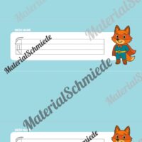 20 Namensschilder für die Fuchsklasse (Arbeitsblatt 04)
