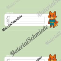 20 Namensschilder für die Fuchsklasse (Arbeitsblatt 05)