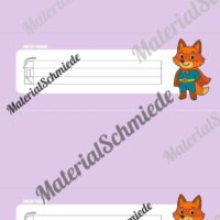 20 Namensschilder für die Fuchsklasse (Arbeitsblatt 06)