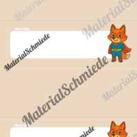 20 Namensschilder für die Fuchsklasse (Arbeitsblatt 07)