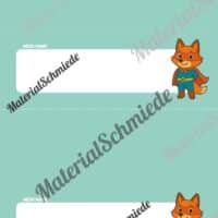 20 Namensschilder für die Fuchsklasse (Arbeitsblatt 11)