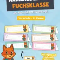 20 Namensschilder für die Fuchsklasse (Aufsteller)