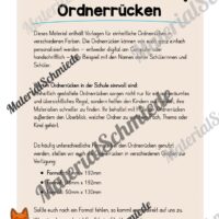 Ordnerrücken für die Fuchsklasse (Arbeitsblatt 01)
