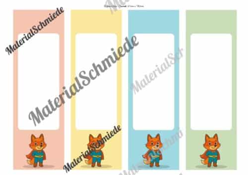 Ordnerrücken für die Fuchsklasse (Arbeitsblatt 05)