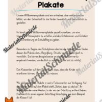 Willkommensplakate für die Fuchsklasse (Arbeitsblatt 01)
