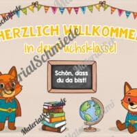 Willkommensplakate für die Fuchsklasse (Arbeitsblatt 02)