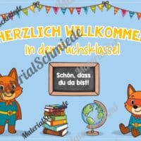 Willkommensplakate für die Fuchsklasse (Arbeitsblatt 03)