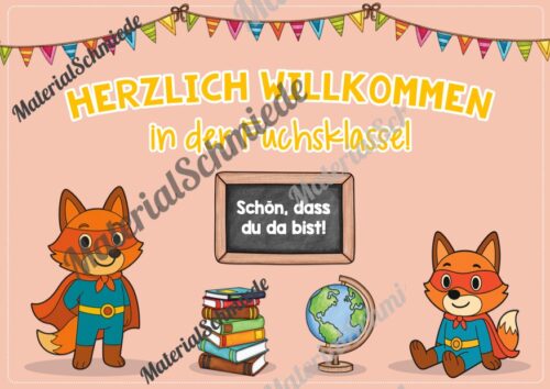 Willkommensplakate für die Fuchsklasse (Arbeitsblatt 04)
