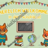Willkommensplakate für die Fuchsklasse (Arbeitsblatt 05)