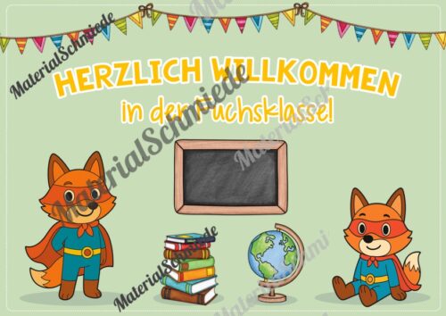 Willkommensplakate für die Fuchsklasse (Arbeitsblatt 05)