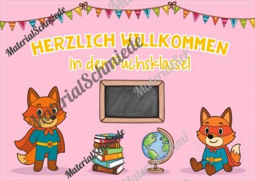 Willkommensplakate für die Fuchsklasse (Arbeitsblatt 06)